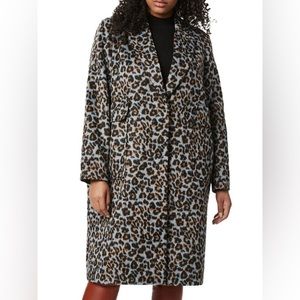 BERNARDO
Plus Leopard Wool Blend Trench Coat 1x